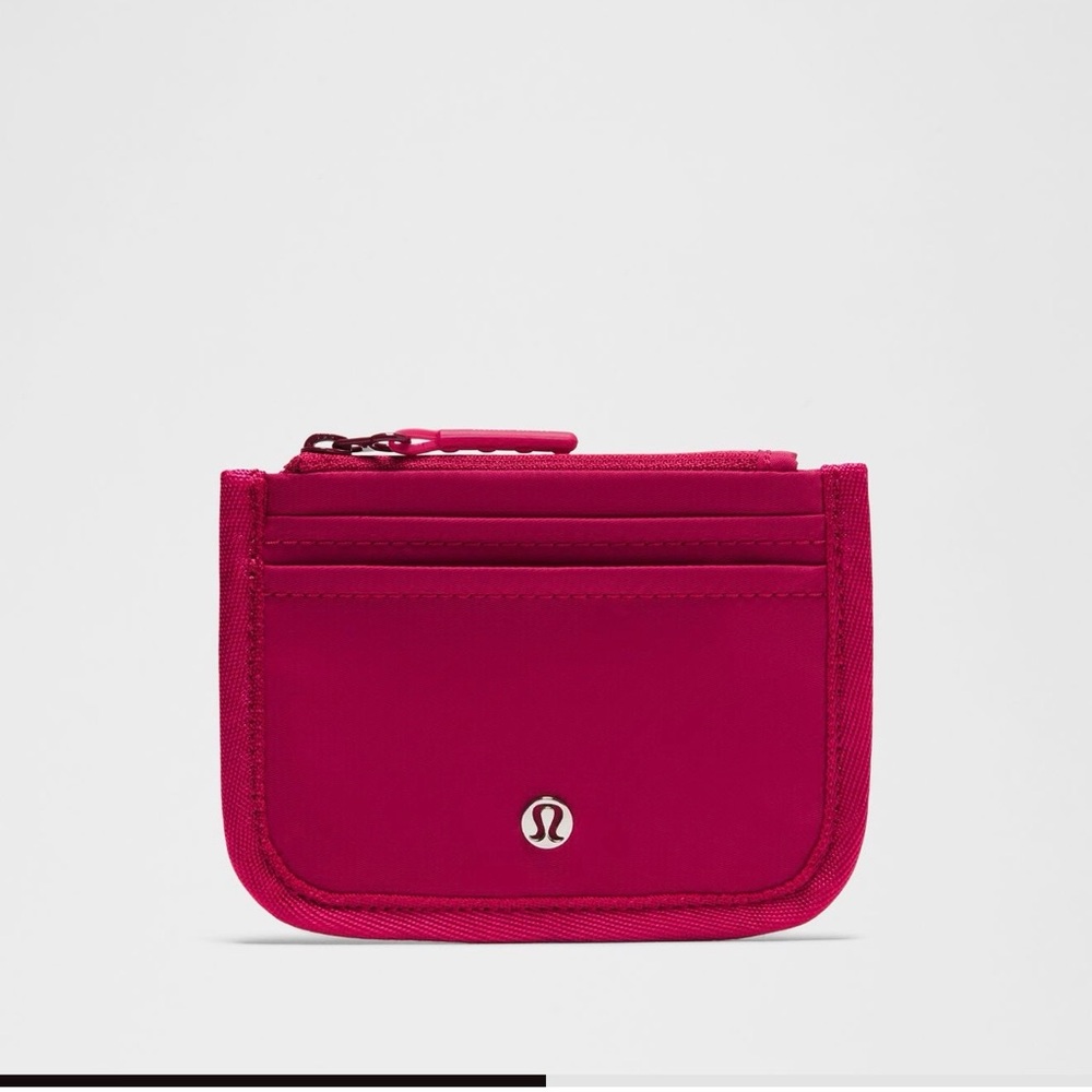 Lululemon Pink and White Card Holder